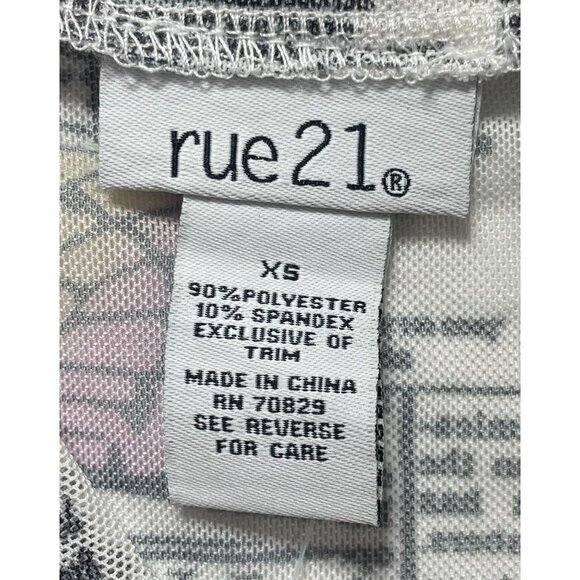 Rue 21 - Women's Short Sleeve Round Neck Bodysuit - White - Extra Small - Picture 9 of 11